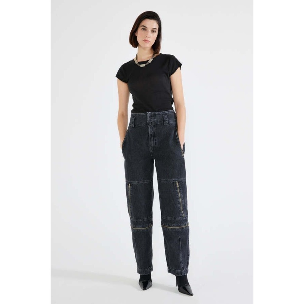 NWT Etica Doyle Biker Pant in Black Ice Size 24